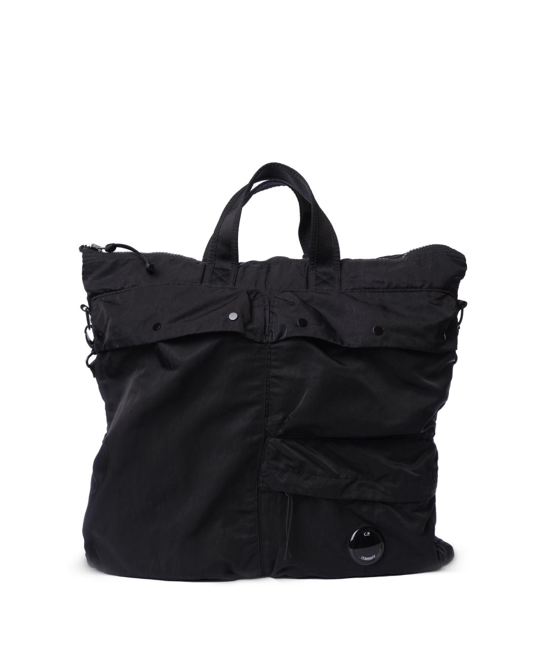 CP COMPANY Черная тканевая сумка тоут, фото 1