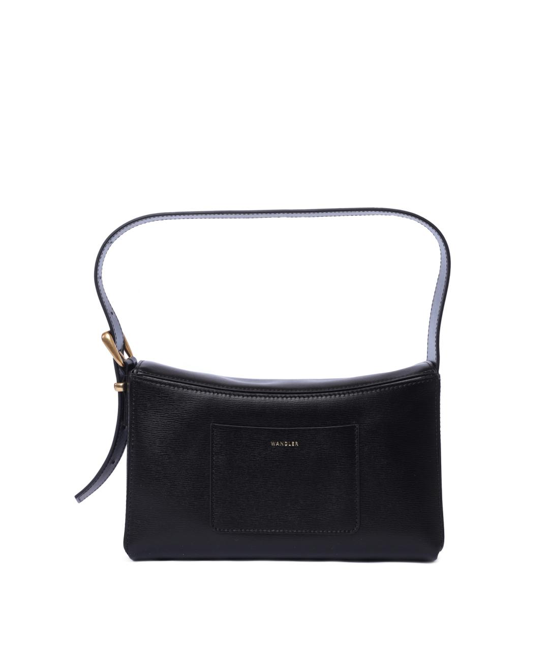 WANDLER Черная кожаная сумка через плечо, фото 4