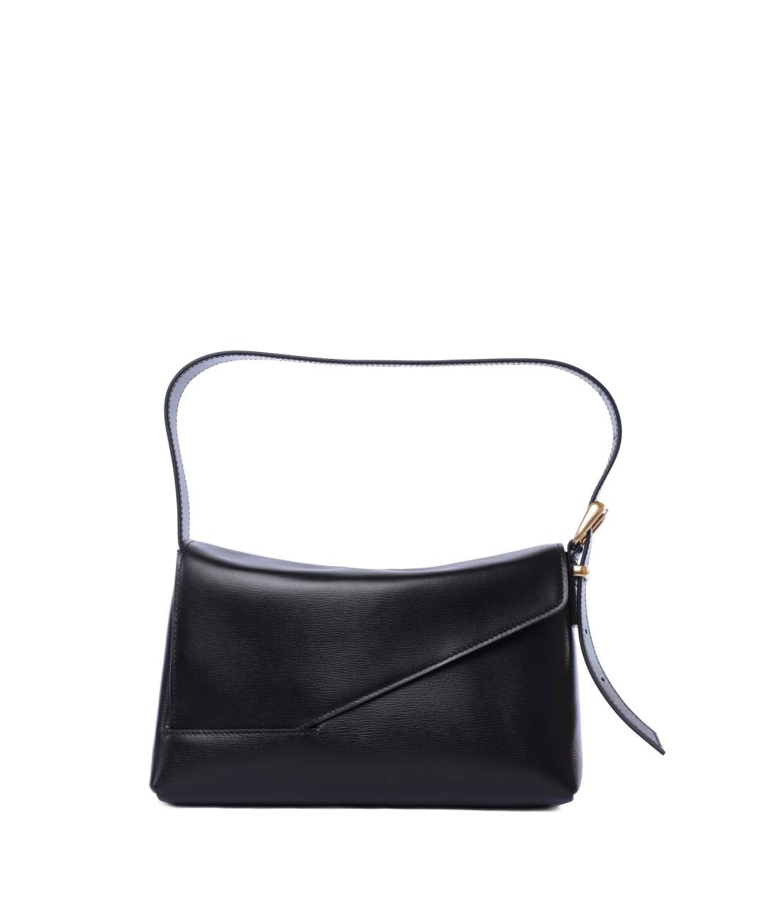 WANDLER Черная кожаная сумка через плечо, фото 1