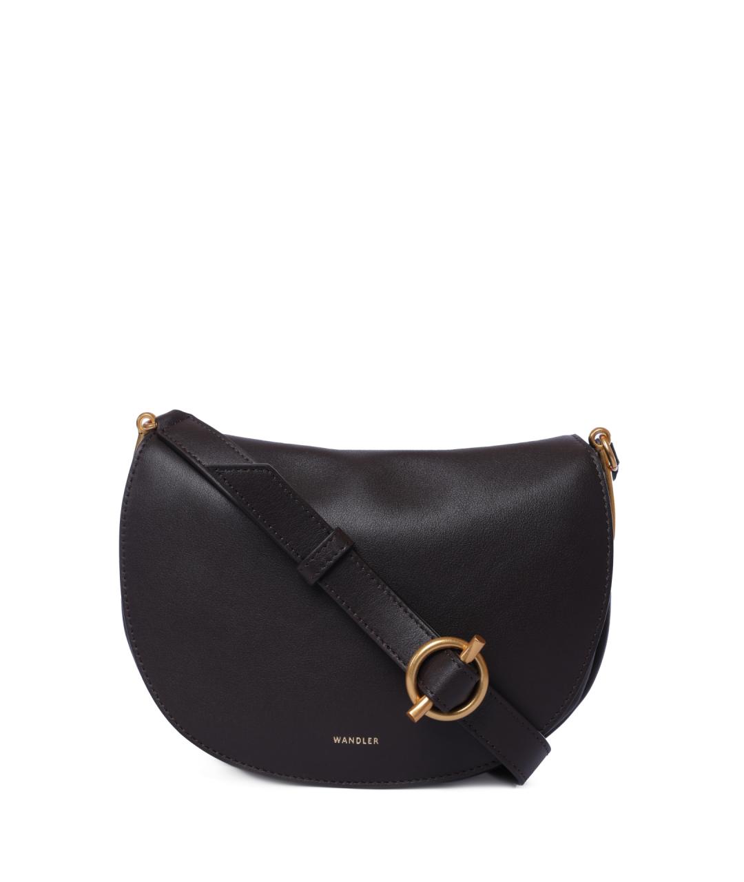 WANDLER Черная кожаная сумка через плечо, фото 2