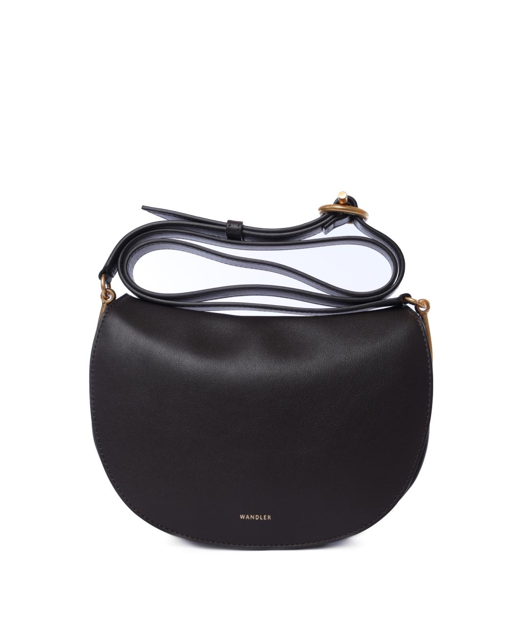WANDLER Черная кожаная сумка через плечо, фото 1