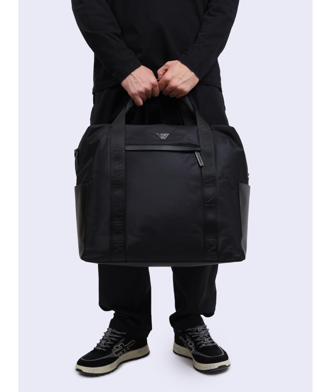 EMPORIO ARMANI Черная сумка на плечо, фото 2