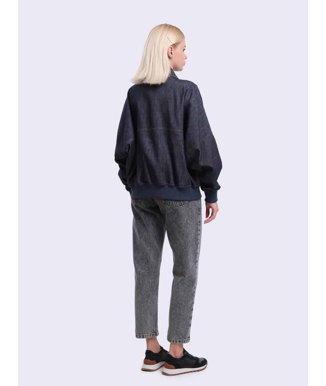 BRUNELLO CUCINELLI Синяя хлопковая куртка, фото 5