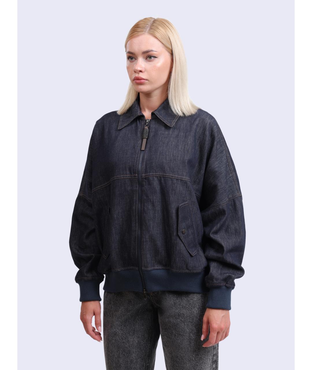 BRUNELLO CUCINELLI Синяя хлопковая куртка, фото 3