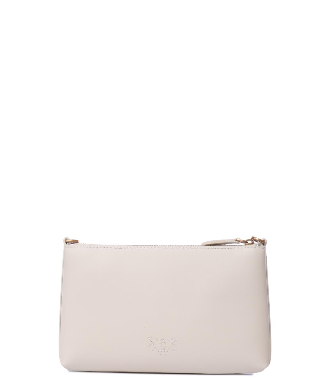 PINKO Белая кожаная сумка через плечо, фото 5