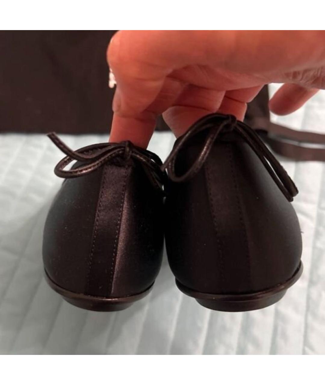 CHANEL Черные текстильные балетки, фото 7