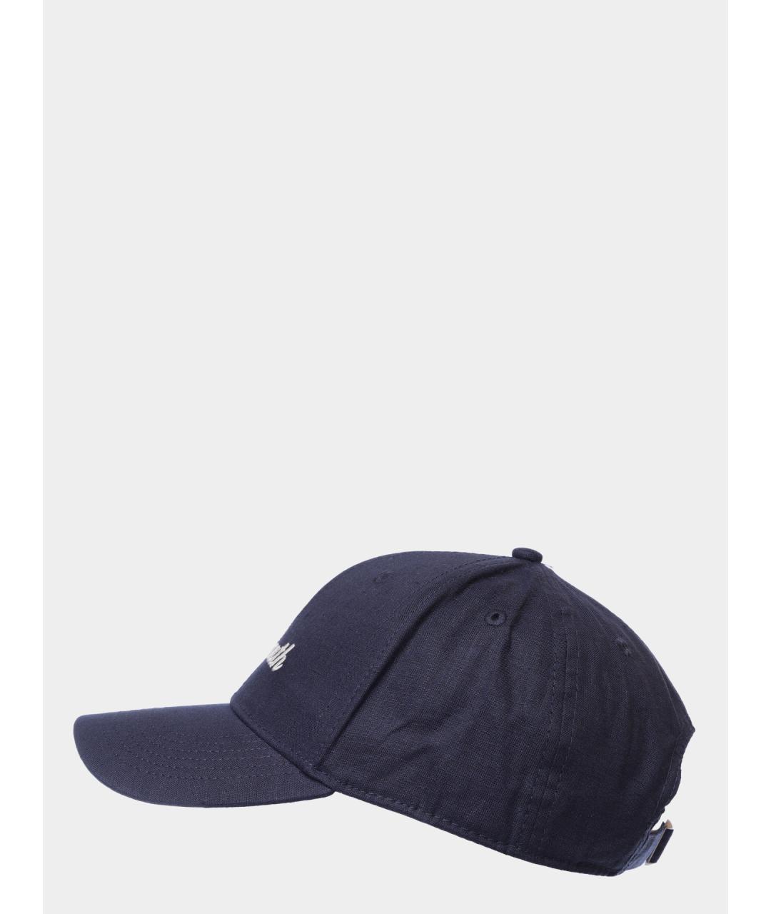 St. Barth Темно-синяя льняная кепка/бейсболка, фото 2