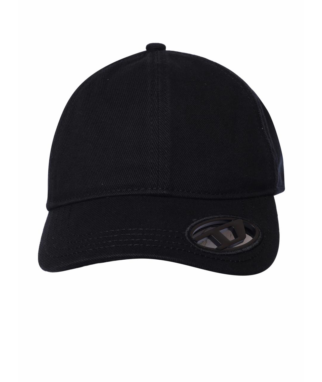 DIESEL Черная хлопковая кепка/бейсболка, фото 1