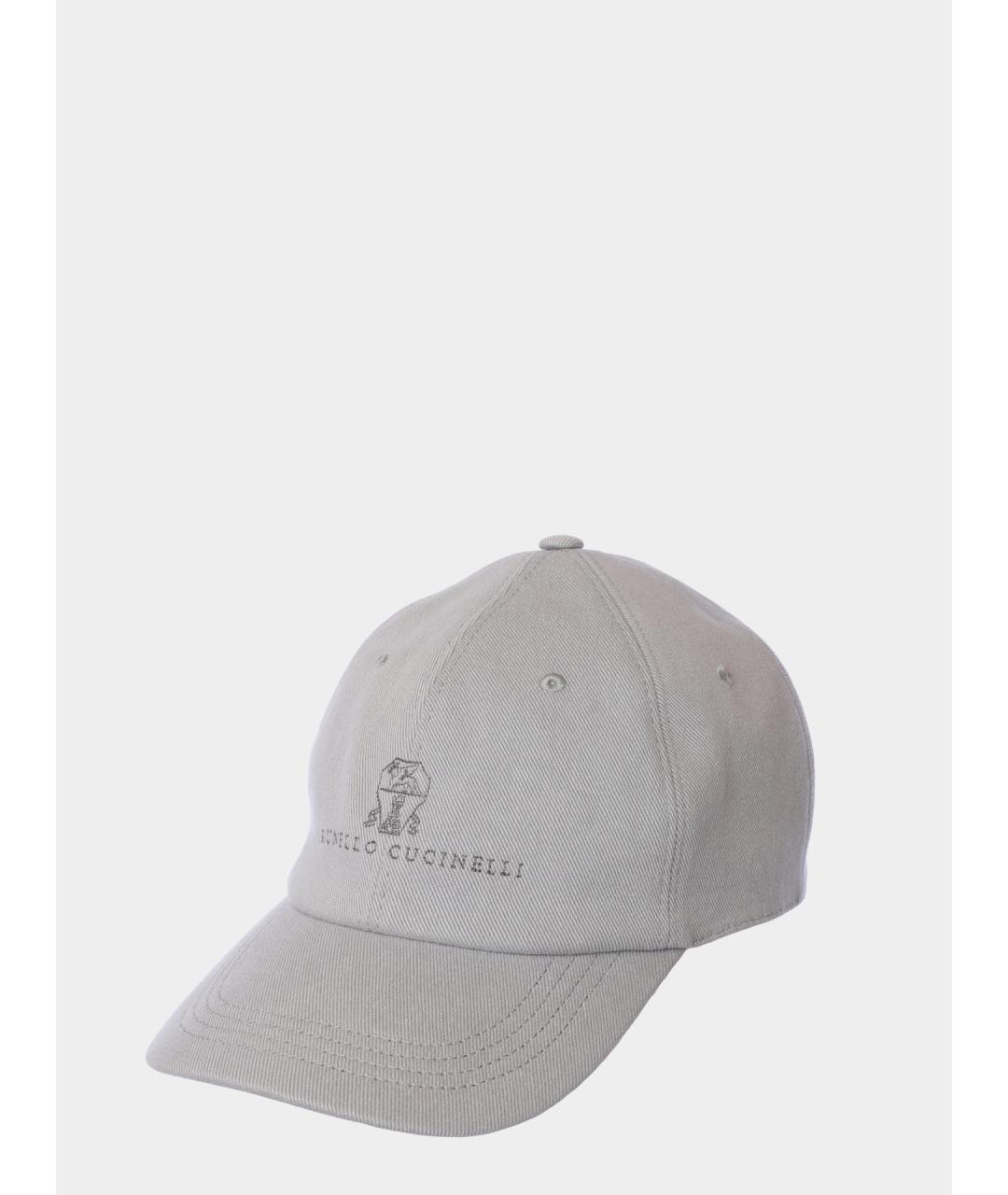 BRUNELLO CUCINELLI Серая хлопковая кепка/бейсболка, фото 5