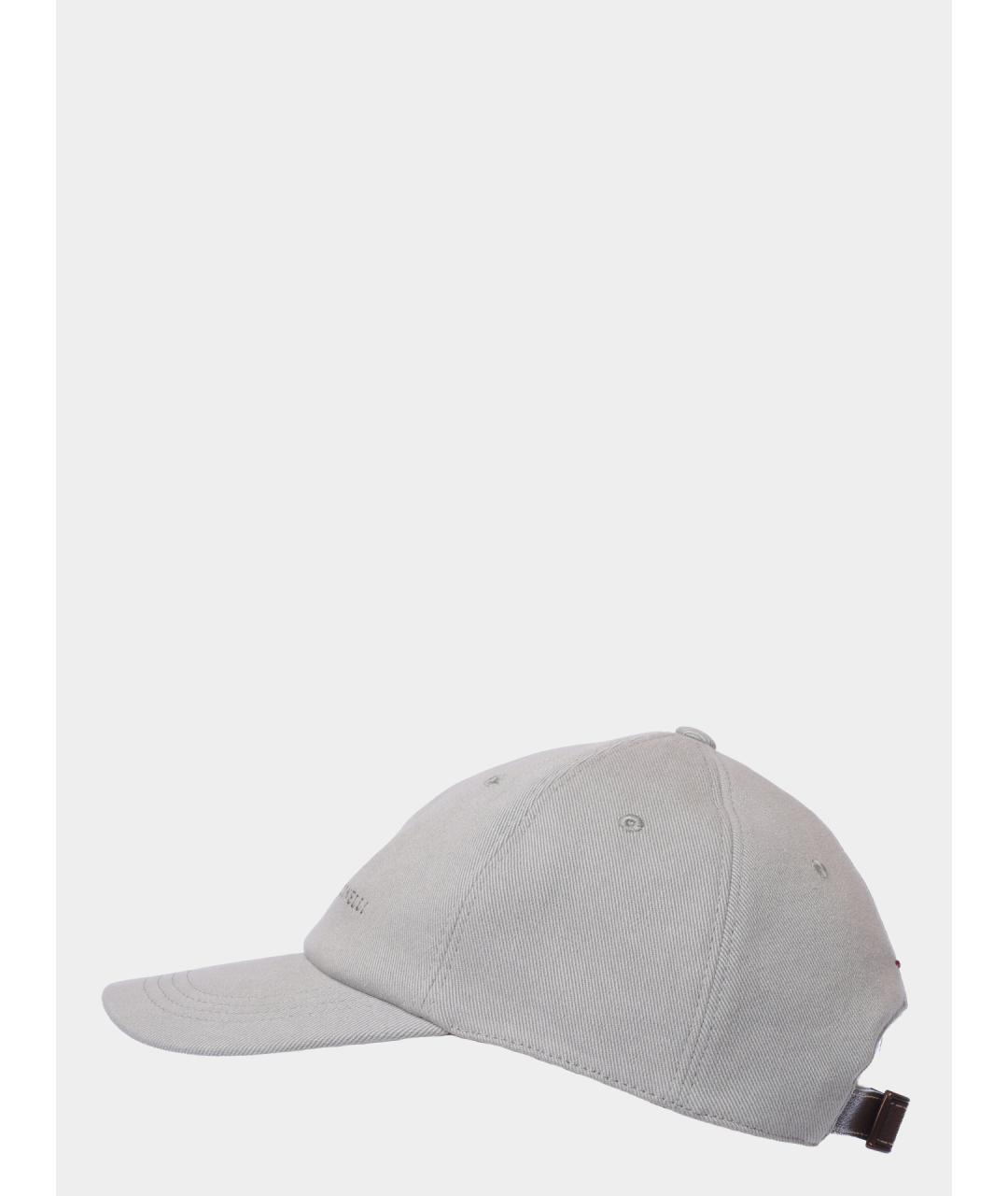 BRUNELLO CUCINELLI Серая хлопковая кепка/бейсболка, фото 2