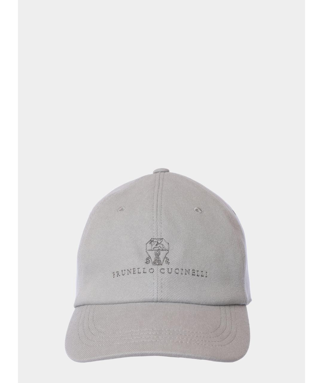 BRUNELLO CUCINELLI Серая хлопковая кепка/бейсболка, фото 3