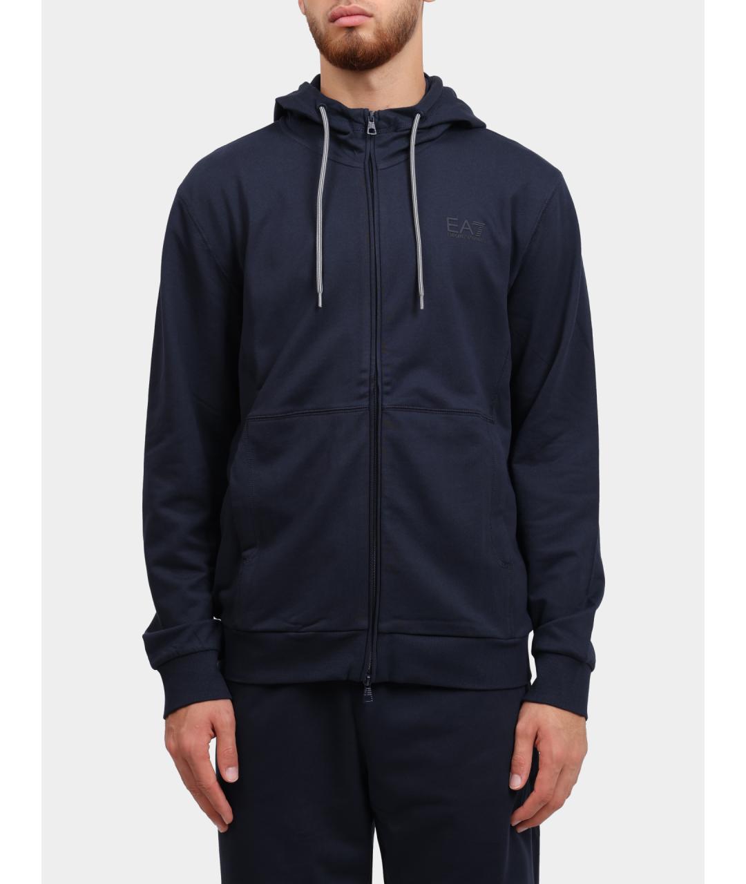 EA7 Синий хлопковый спортивный костюм, фото 9