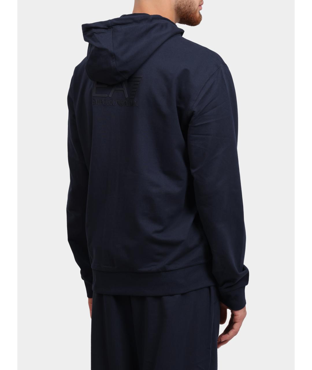 EA7 Синий хлопковый спортивный костюм, фото 8