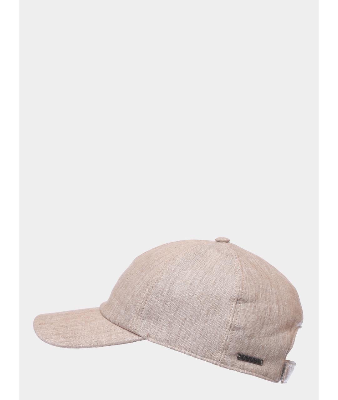 PESERICO Бежевая льняная кепка/бейсболка, фото 2