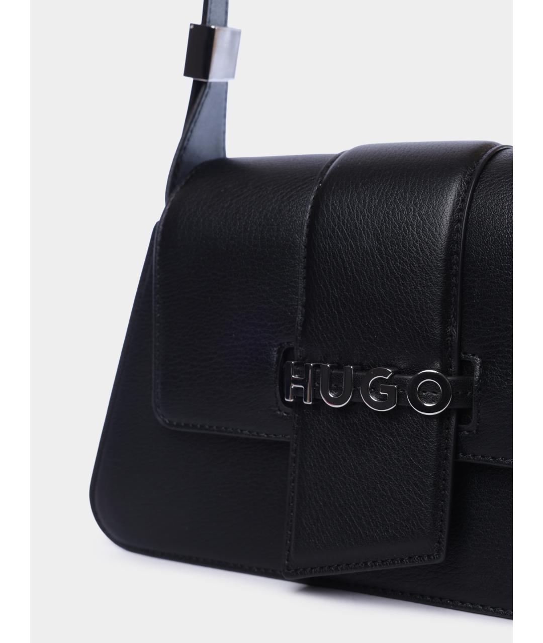 HUGO Черная сумка через плечо из искусственной кожи, фото 3