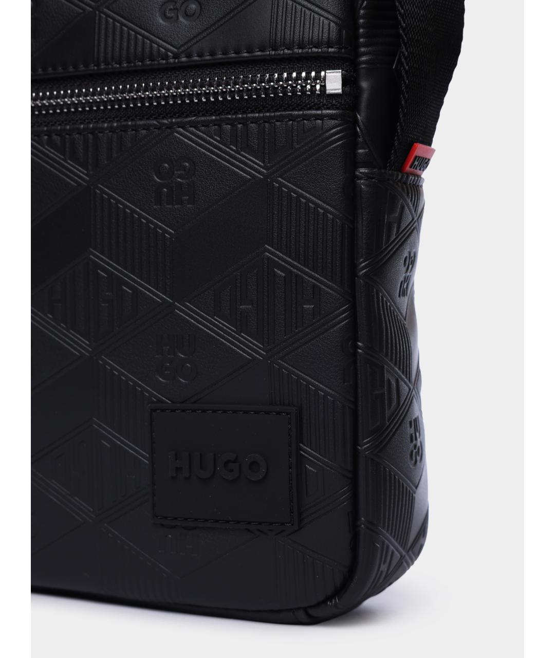 HUGO Черная сумка на плечо, фото 4