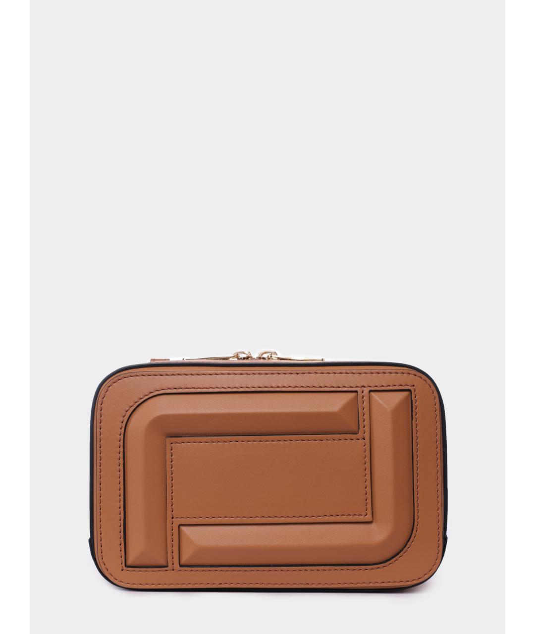 LANCEL Коричневая кожаная сумка через плечо, фото 2