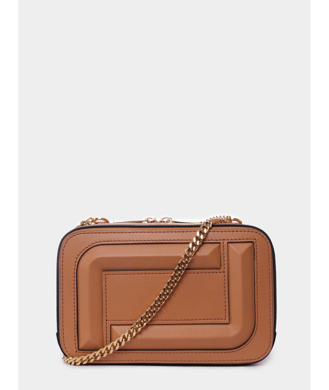 LANCEL Коричневая кожаная сумка через плечо, фото 7