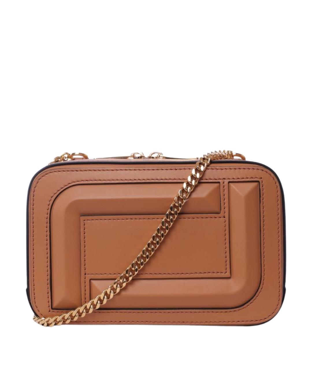 LANCEL Коричневая кожаная сумка через плечо, фото 1