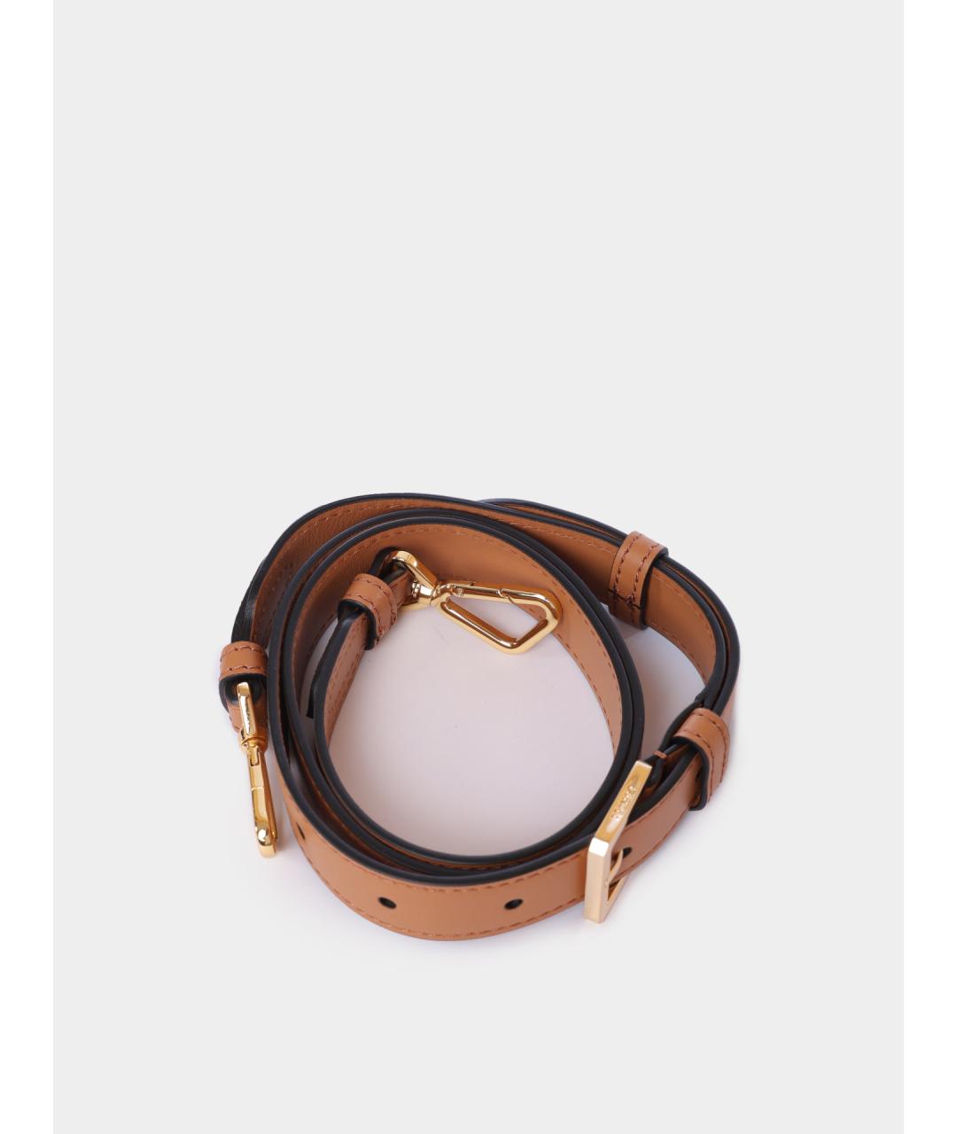 LANCEL Коричневая кожаная сумка через плечо, фото 6