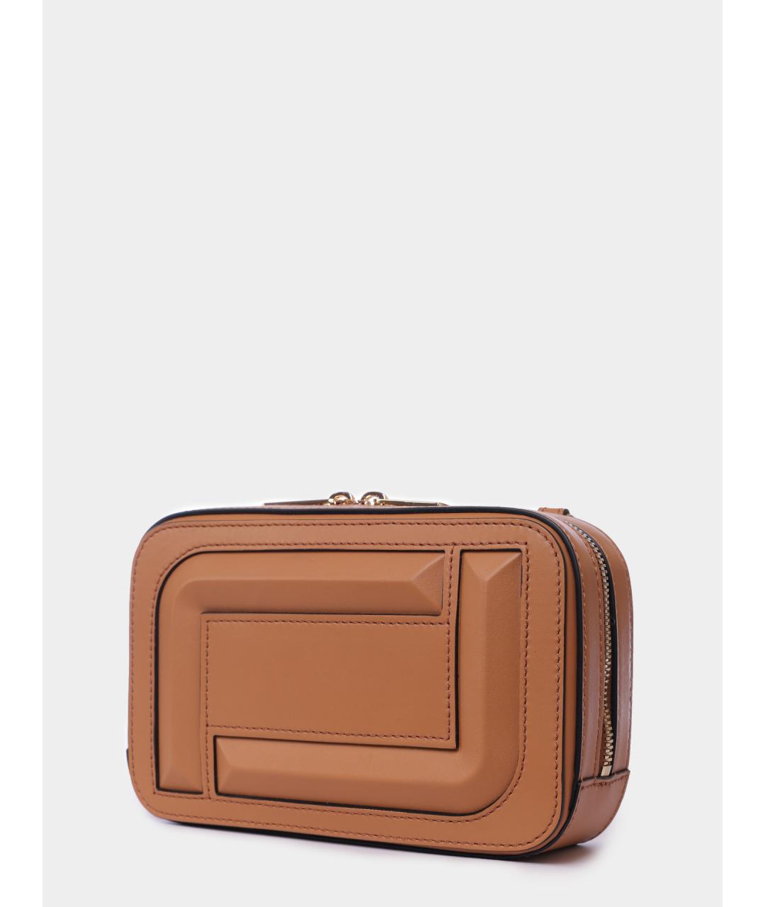 LANCEL Коричневая кожаная сумка через плечо, фото 3