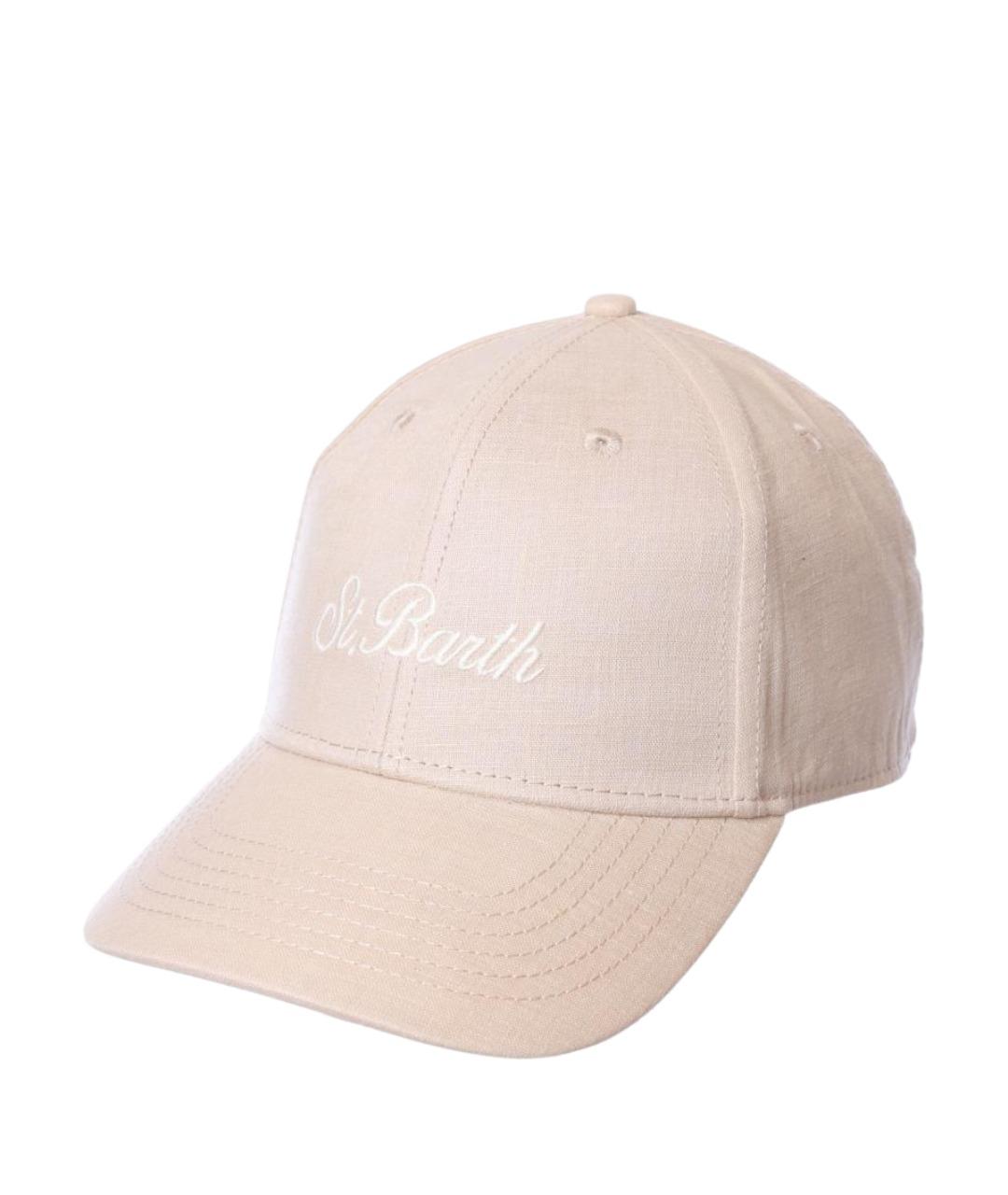 St. Barth Бежевая льняная кепка/бейсболка, фото 1