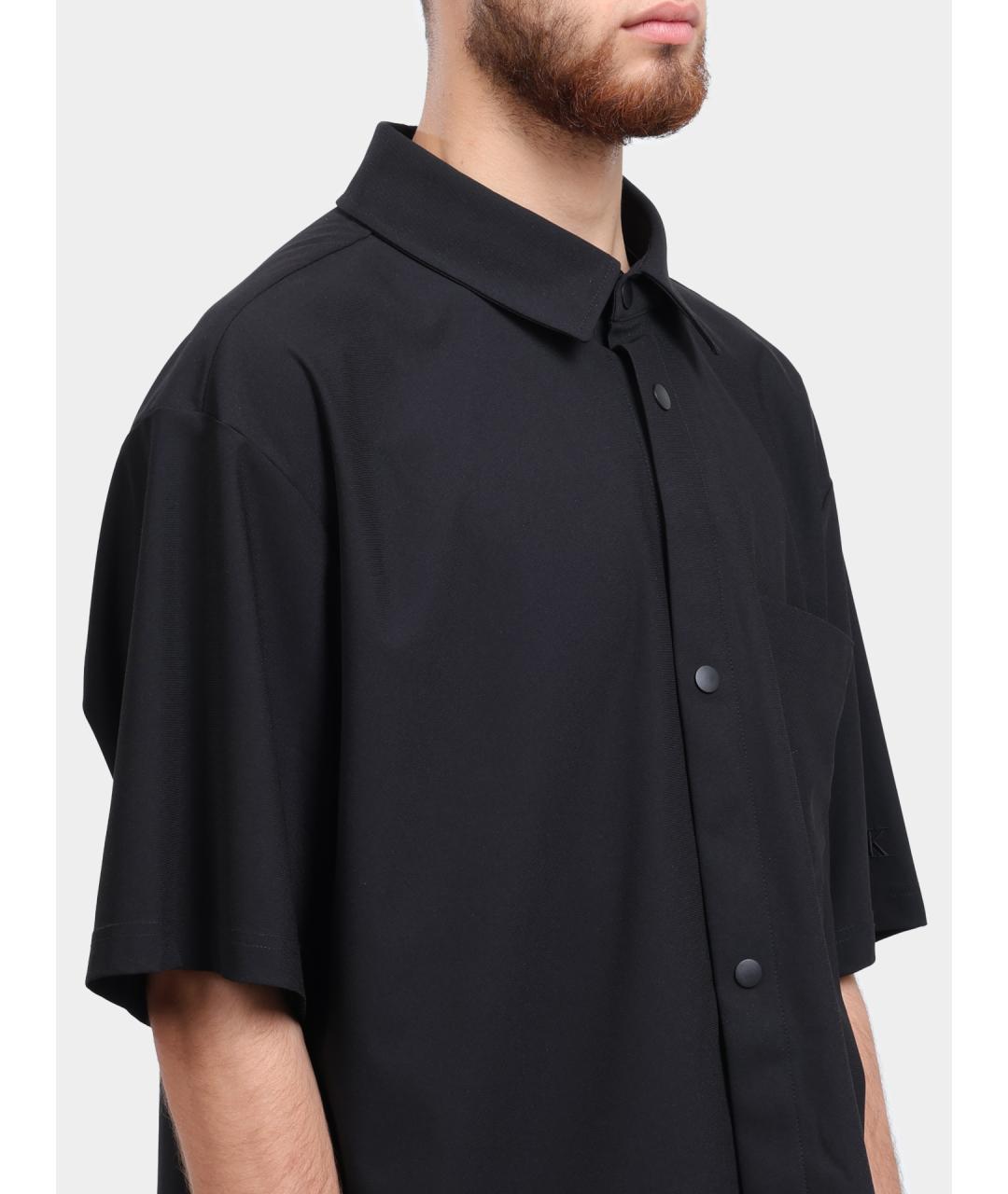 CALVIN KLEIN Черная хлопковая кэжуал рубашка, фото 4