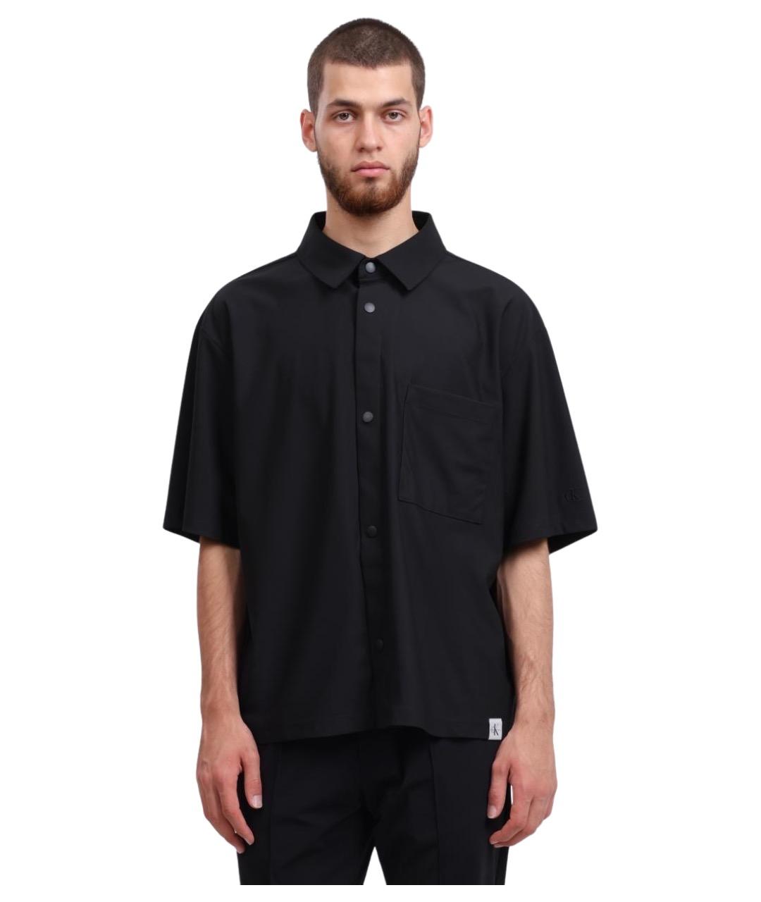 CALVIN KLEIN Черная хлопковая кэжуал рубашка, фото 1