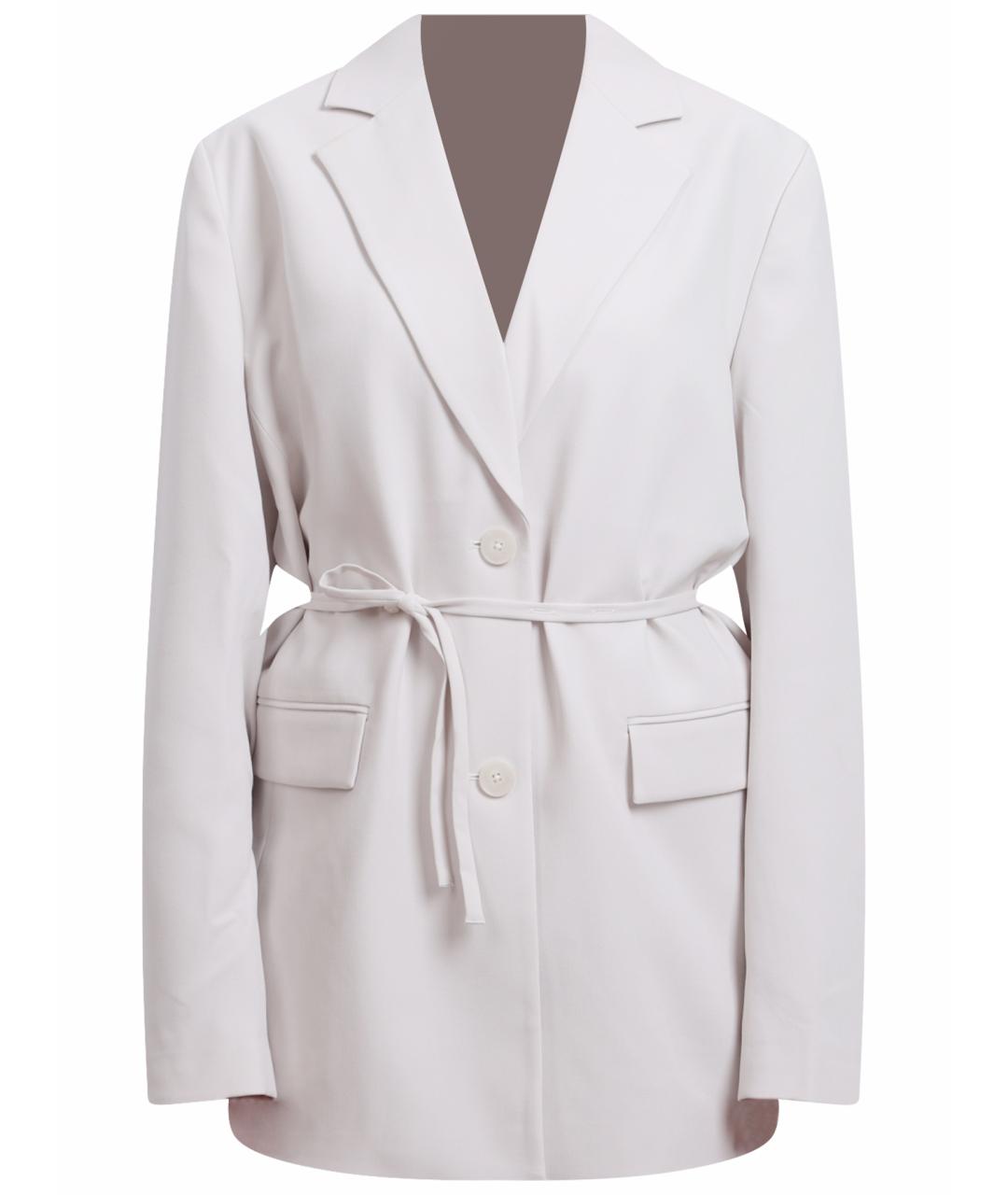 CALVIN KLEIN Бежевый полиэстеровый жакет/пиджак, фото 1