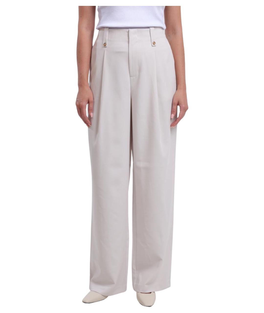 CALVIN KLEIN Белые прямые брюки, фото 1