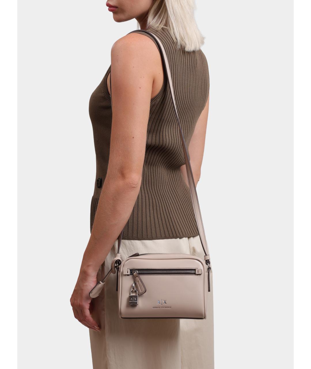 ARMANI EXCHANGE Бежевая сумка через плечо, фото 2