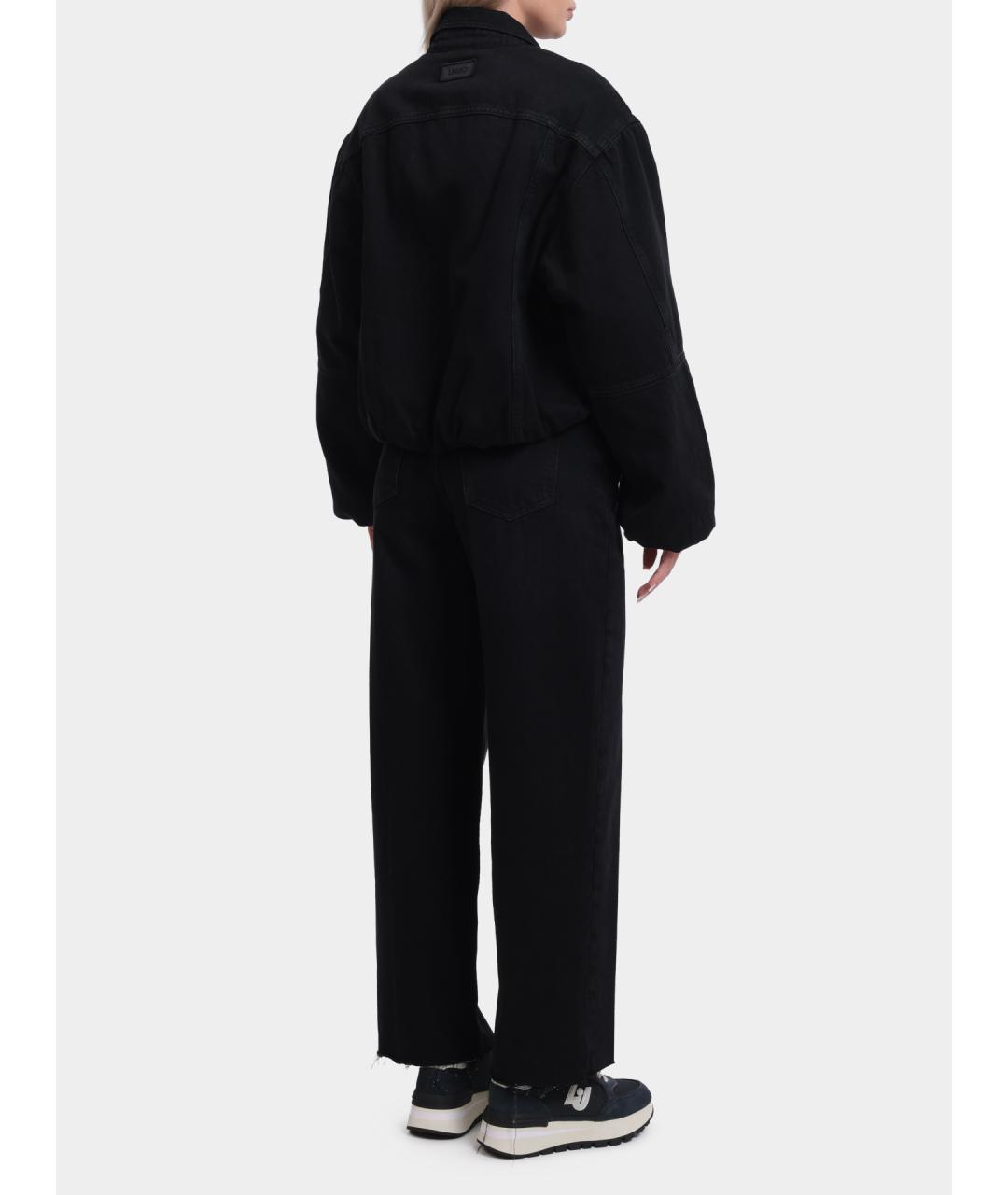 LIU JO Черная хлопковая куртка, фото 5