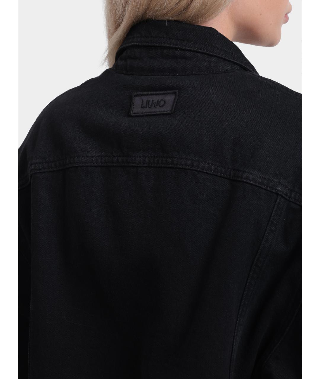 LIU JO Черная хлопковая куртка, фото 4