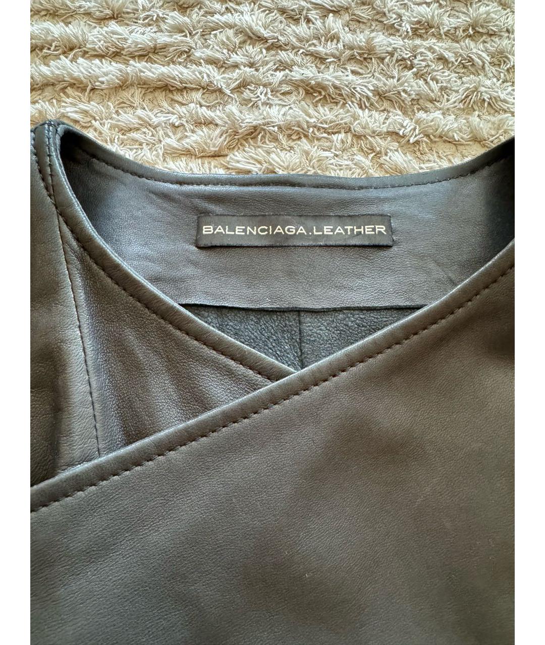 BALENCIAGA Черная кожаная куртка, фото 3