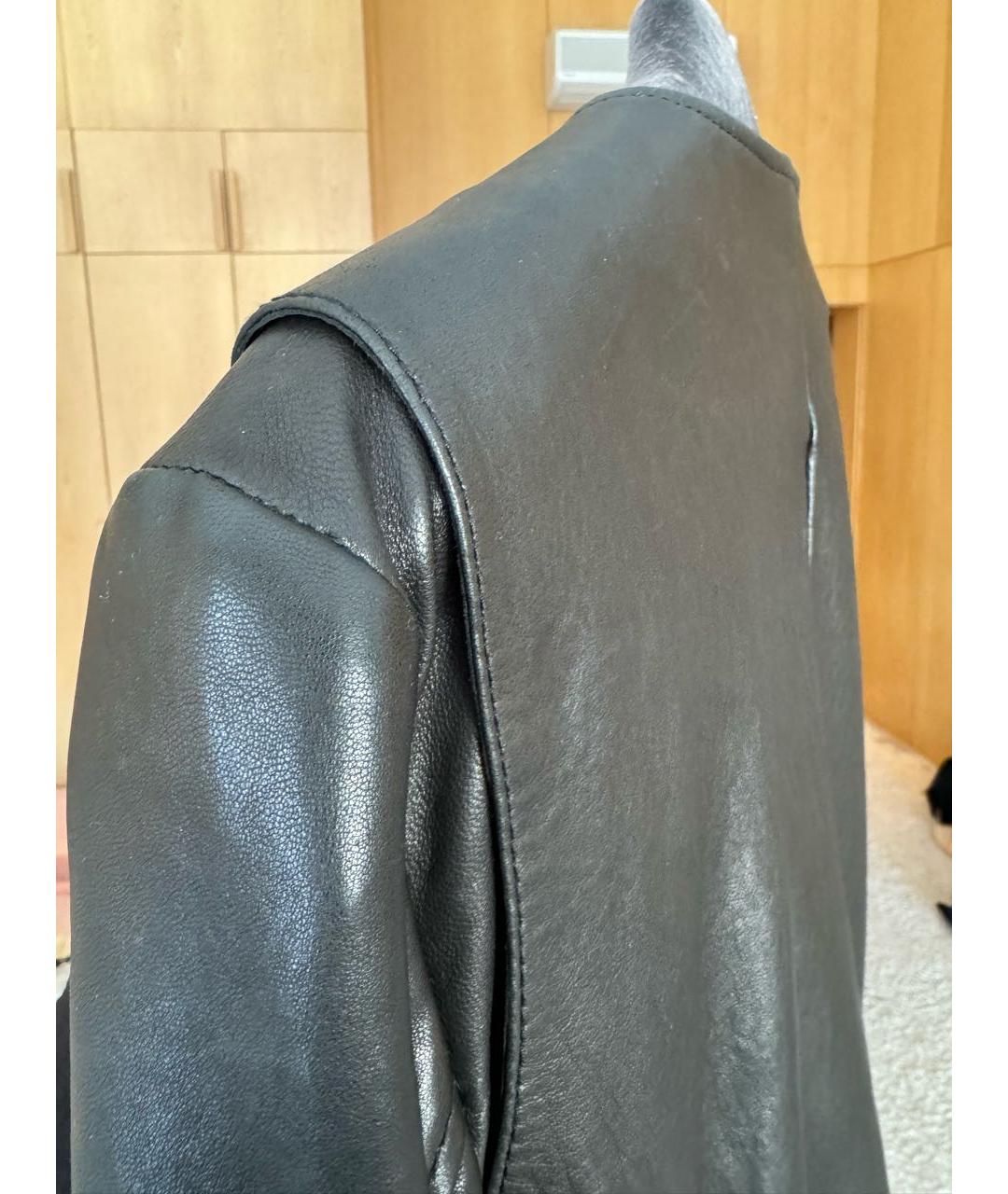 BALENCIAGA Черная кожаная куртка, фото 6
