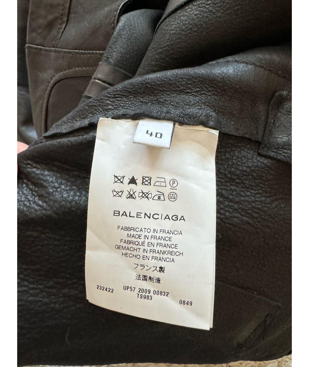 BALENCIAGA Черная кожаная куртка, фото 7