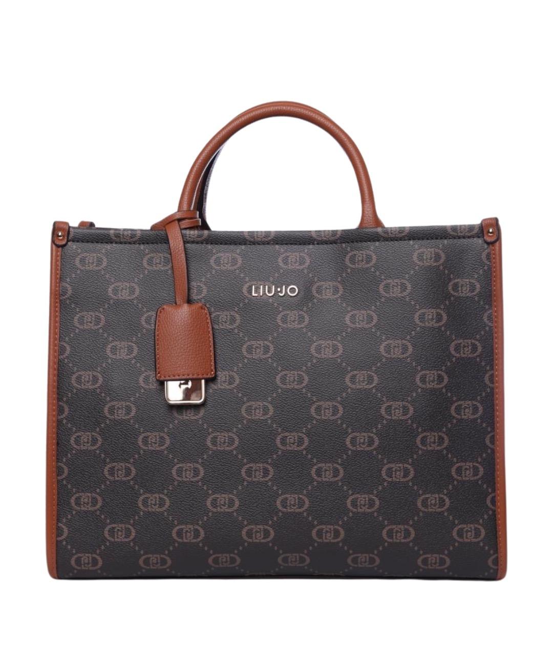 LIU JO Коричневая сумка тоут, фото 1