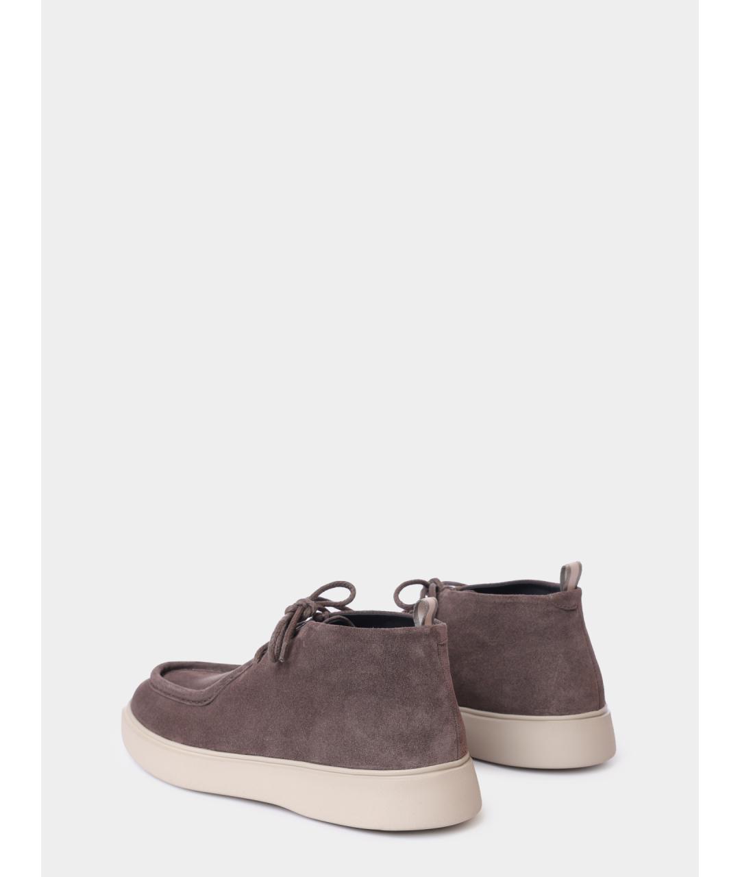 OFFICINE CREATIVE Коричневые замшевые низкие ботинки, фото 5