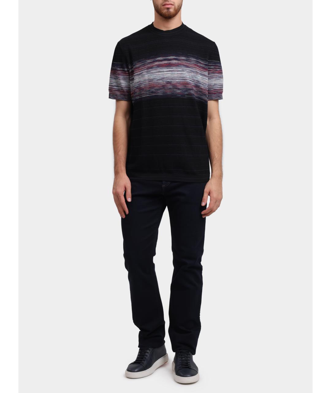 MISSONI Черная хлопковая футболка, фото 2