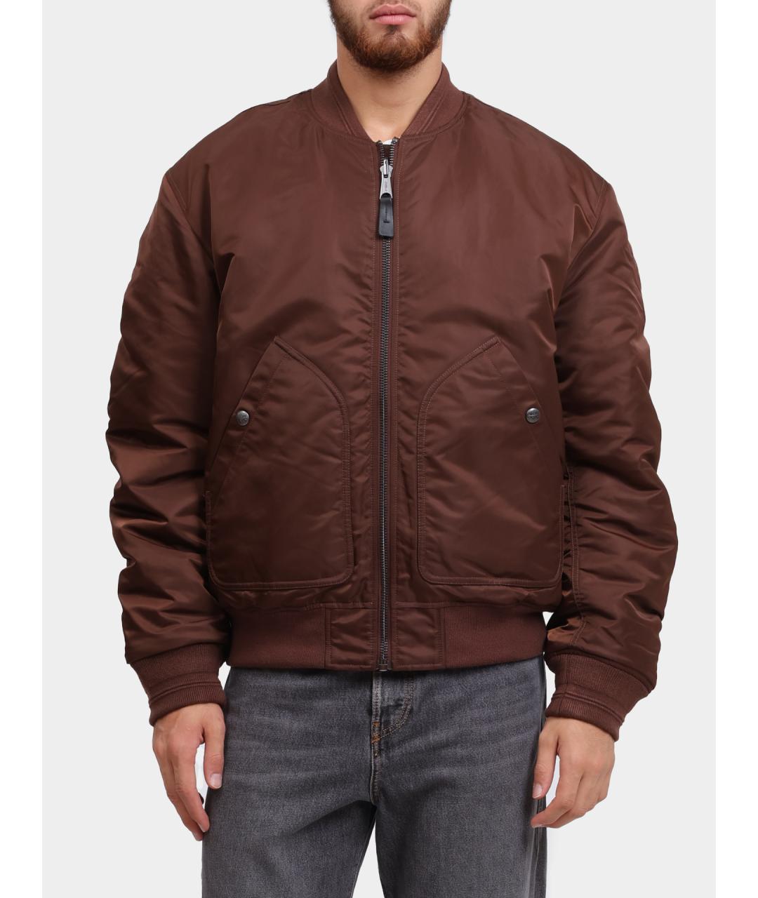 DIESEL Коричневая полиамидовая куртка, фото 7