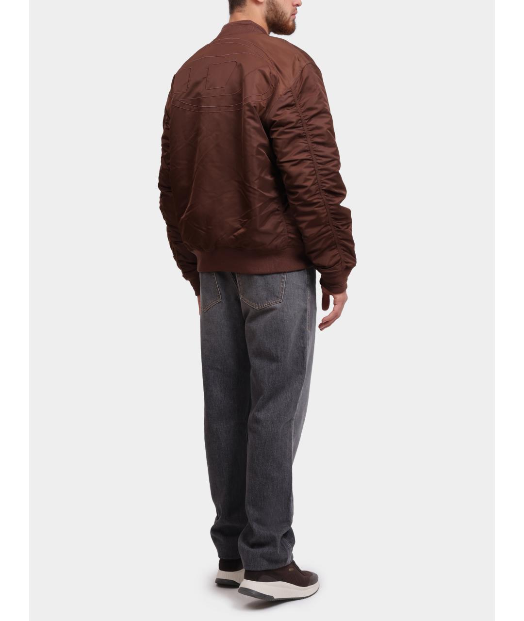 DIESEL Коричневая полиамидовая куртка, фото 5