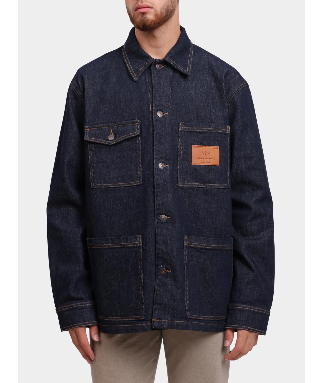 ARMANI EXCHANGE Синяя деним куртка, фото 6