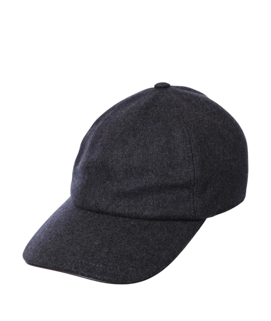 PESERICO Серая шерстяная кепка/бейсболка, фото 1