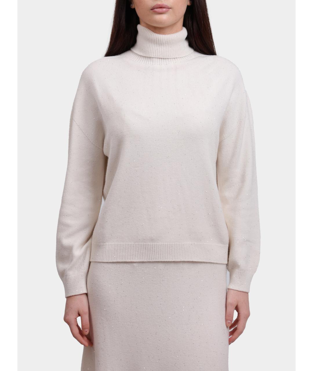 LIU JO Белый вискозный джемпер / свитер, фото 5