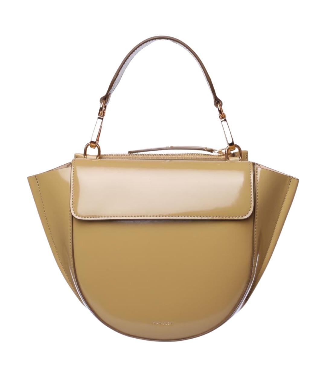 WANDLER Желтая кожаная сумка через плечо, фото 1