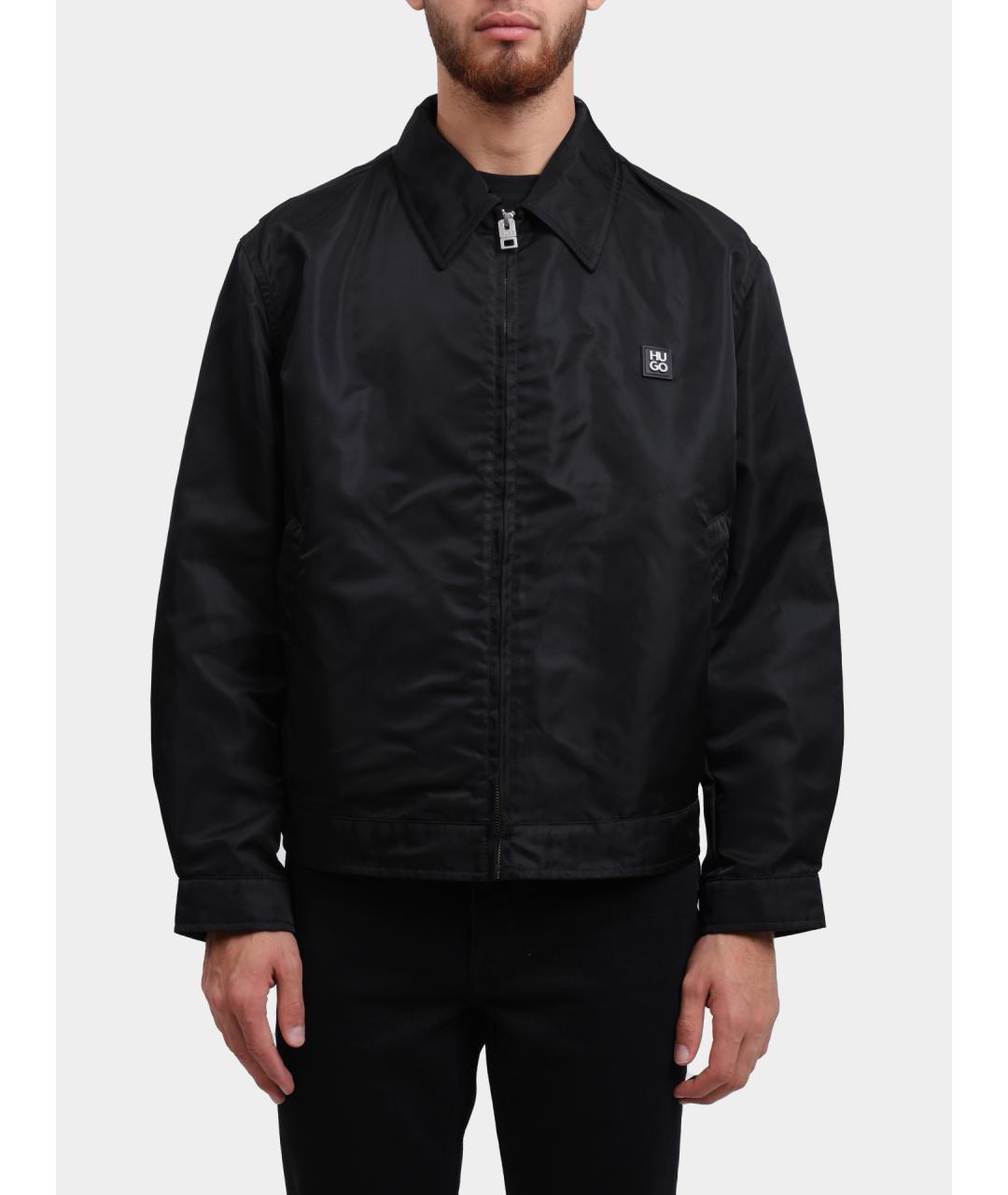 HUGO Черная полиамидовая куртка, фото 6