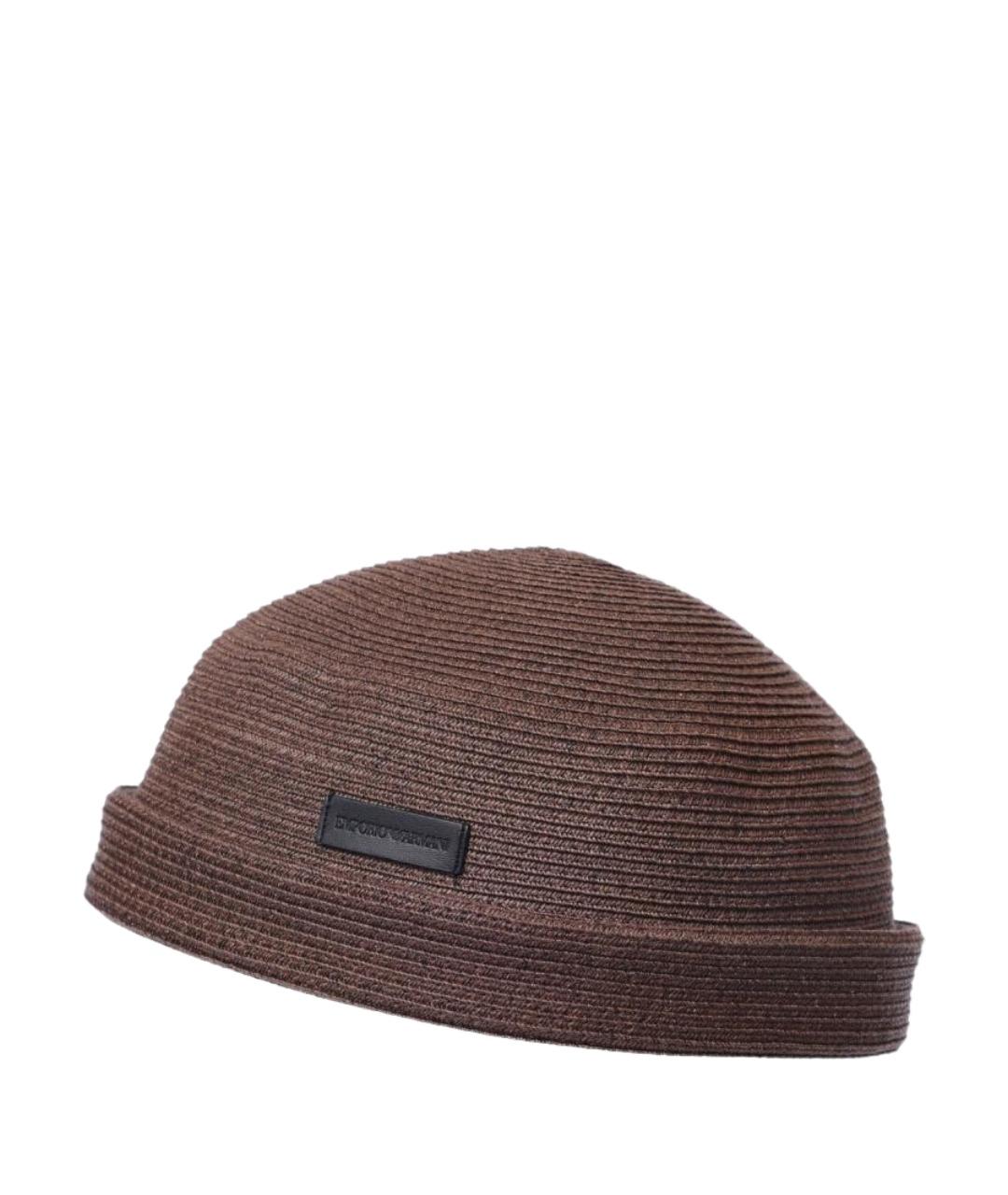 EMPORIO ARMANI Коричневая шапка, фото 1