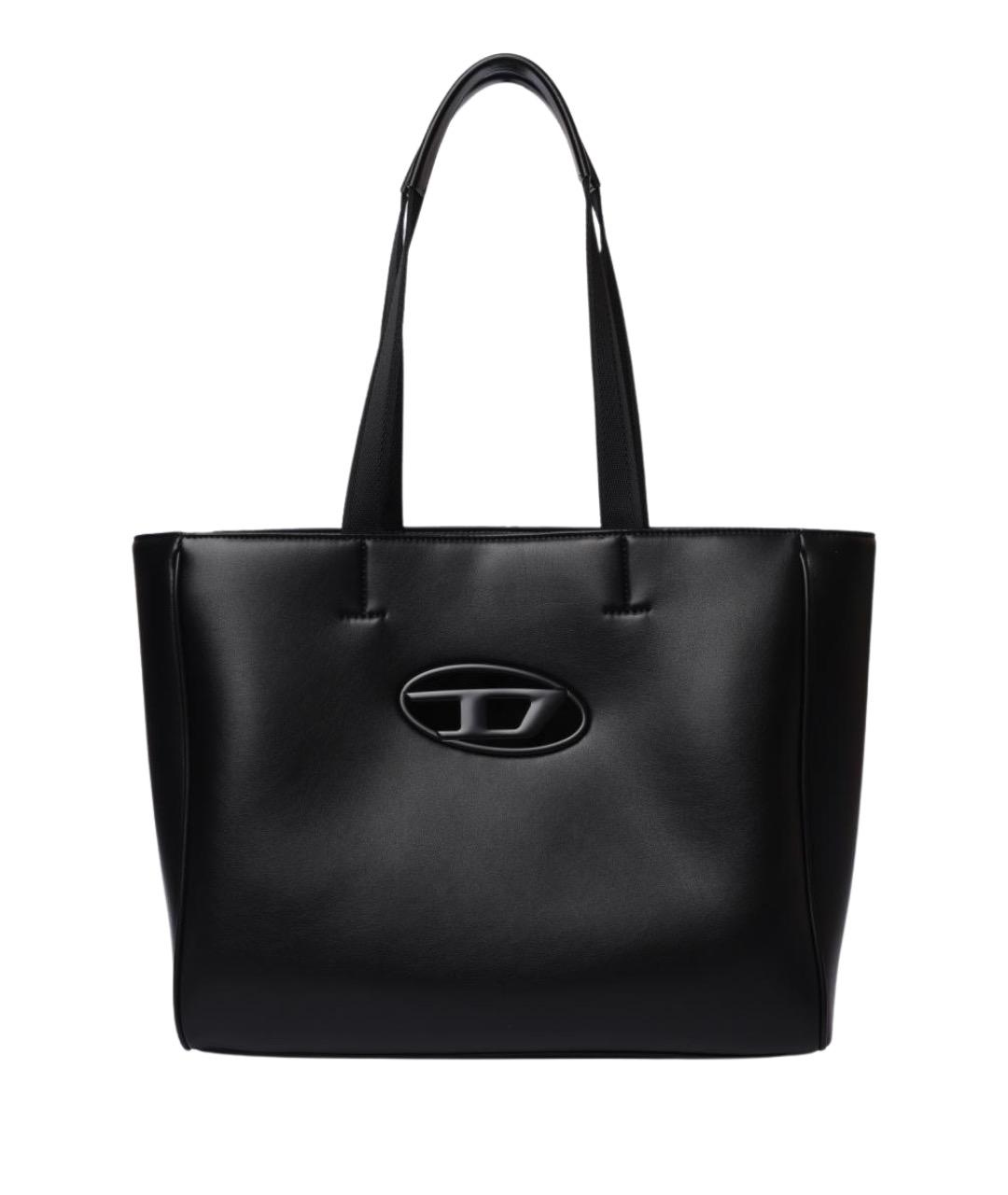 DIESEL Черная сумка тоут из искусственной кожи, фото 1