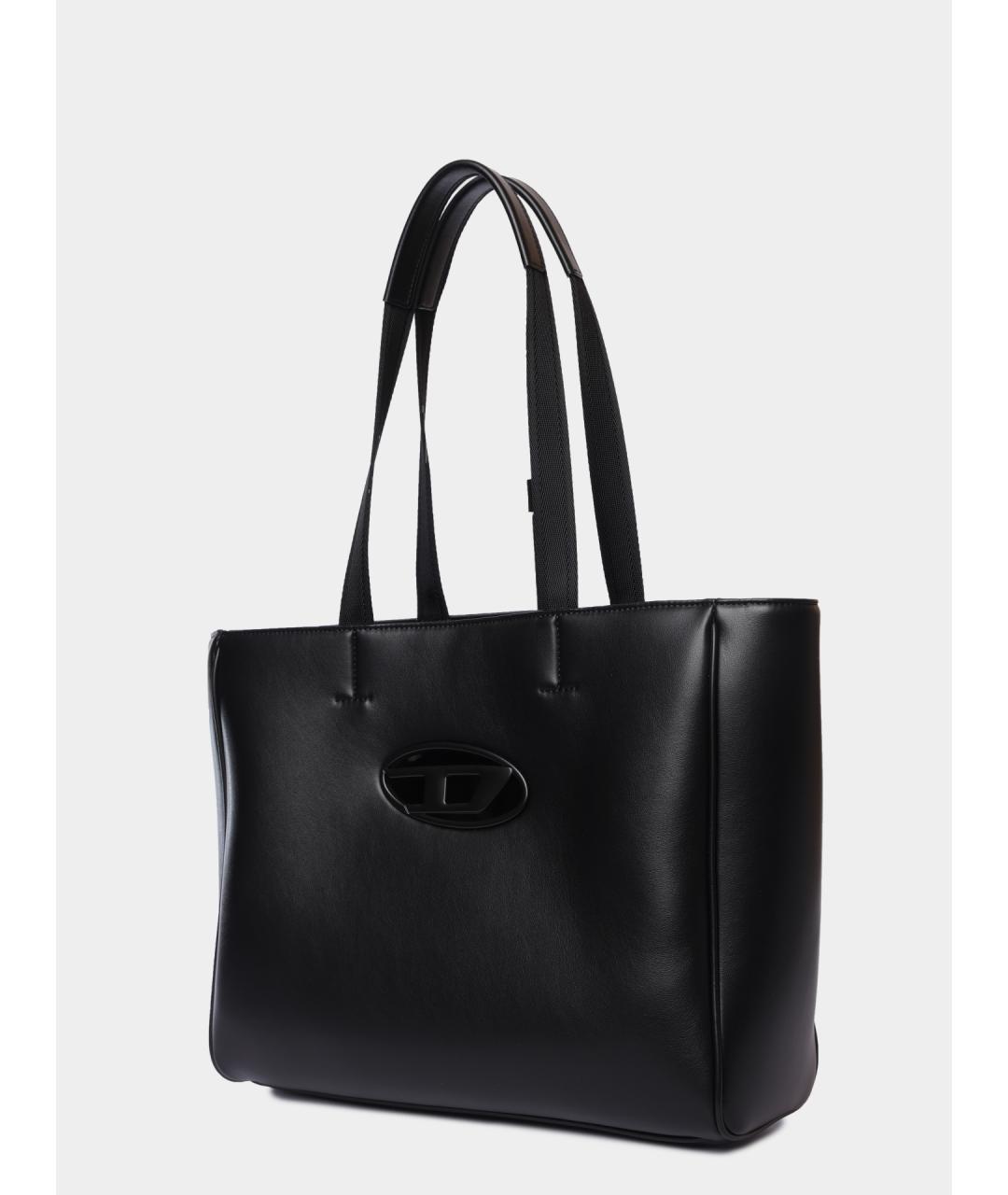 DIESEL Черная сумка тоут из искусственной кожи, фото 2