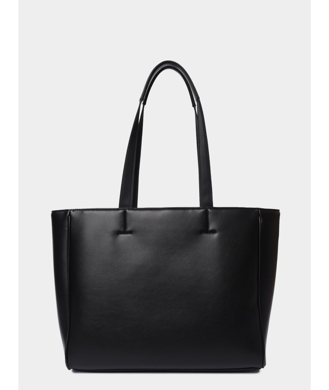 DIESEL Черная сумка тоут из искусственной кожи, фото 4